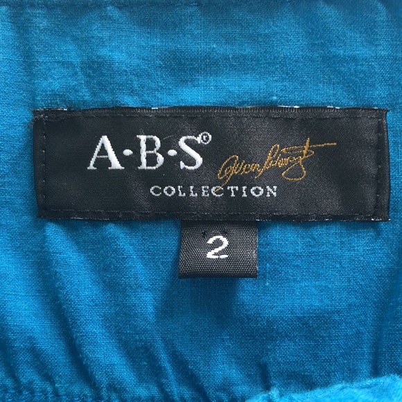 A.B.S. silk blue/green sundress - Picture 5 of 6